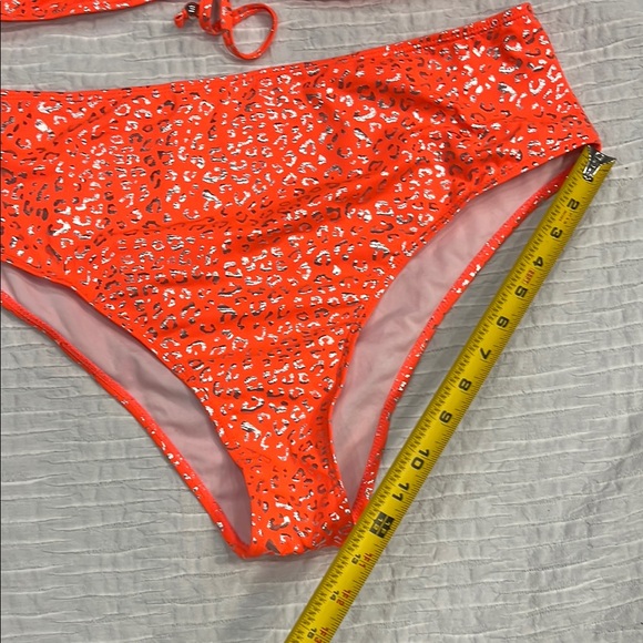 Bikini 👙 plus size swim suit bathing suit 🩱 women leopard 3XL orange metallic - Picture 6 of 11
